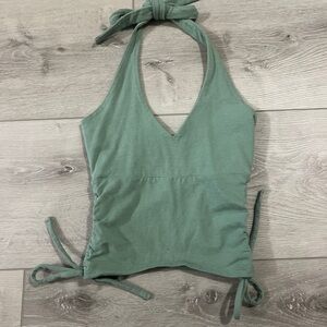 Hollister Green Halter Tank Top